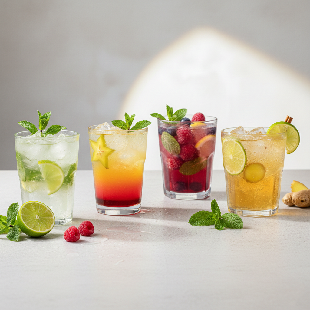 Stand de mocktails en action